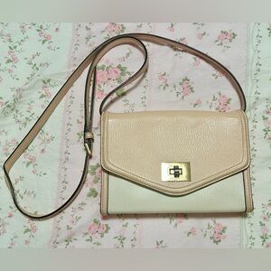 Kate Spade Pink and White Mini Crossbody Bag